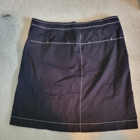 Anthropologie black skirt with white trim - Picture 2 of 2